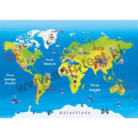 Kontynenty Mapa świata Kolorowanka Do Druku Sl