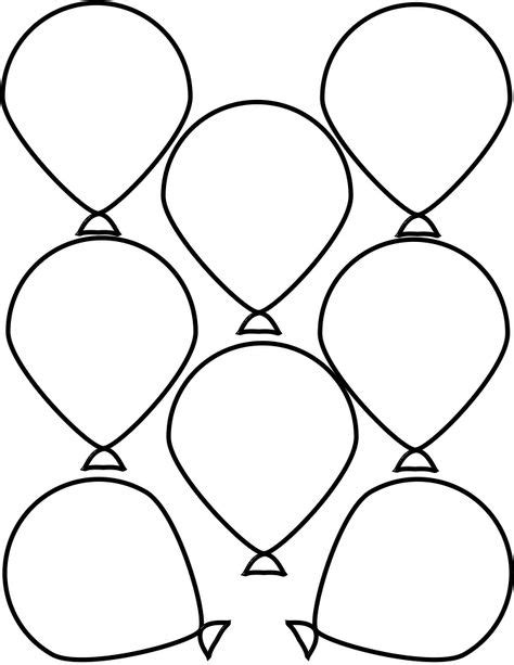 For Card Balloon Template Coloring Pages Templates Printable Free