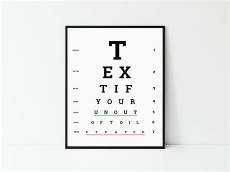 Snellen Snellen Visual Acuity Eye Chart For 10 Feet Distance Ebay