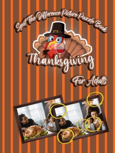 Thanksgiving Spot The Difference Picture Puzzle Book For Adults By Erol