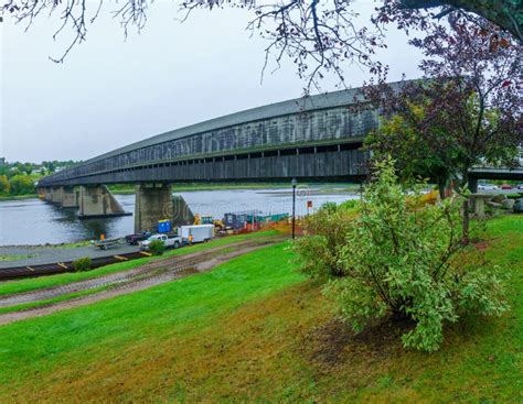 Longest Covered Bridge In The World In Hartland Editorial Stock Photo