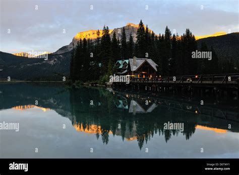 Emerald Lake Lodge At Dusk Yoho National Park British Columbia
