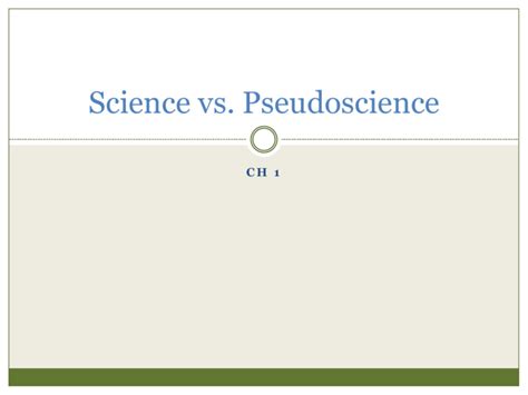 Science Vs Pseudoscience