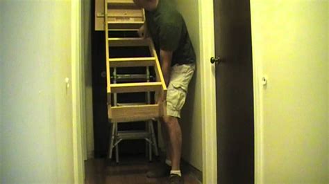 How To Install Pull Down Attic Stairs Youtube
