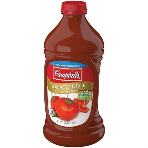 Campbells Tomato Juice From Concentrate 64 Fl Oz Greatland Grocery