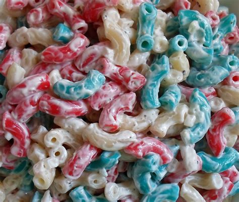 Dyed Red White And Blue Noodles For A Patriotic Pasta Salad Red