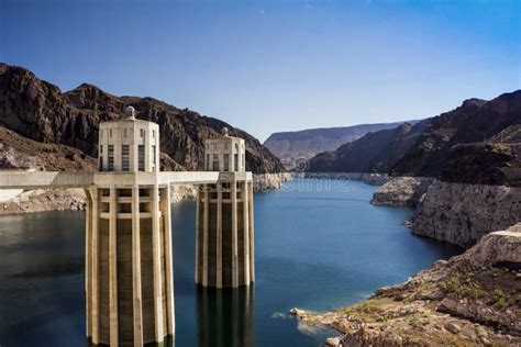 Hoover Dam Is A Concrete Arch Gravity Dam In The Black Canyon Of The