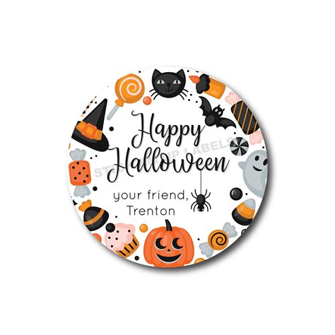 Halloween Stickers Candy Halloween Stickers Pumpkin Trick Or Etsy