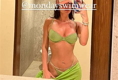 Kylie Jenner S Bff Anastasia Stassie Karanikolaou Sizzles In Lime Green Bikini In Cabo San