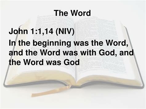 Ppt John 1114 Niv In The Beginning Was The Word And The Word Was