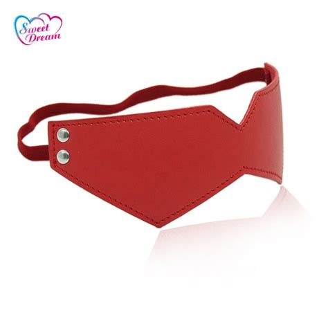 Pu Leather Blindfold With Elastic Sex Eye Mask Adult Game Role Play Party Mask Sex Toys For