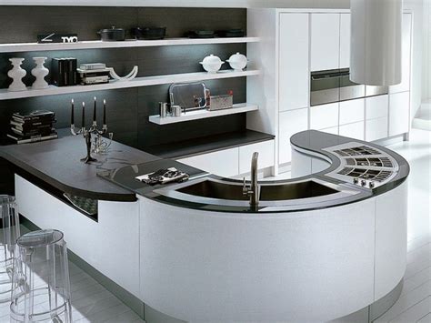 Sleek, simple, and stylish, a kitchen island bench can be a fantastic addition to your kitchen and home as a whole. Unique Curved Kitchen Island Benches with Curved Double ...