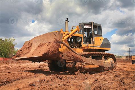 Bulldozer Work On A Building Site 2695668 Stock Photo At Vecteezy