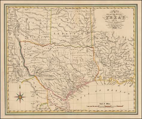 Republic Of Texas Map 1836 Secretmuseum