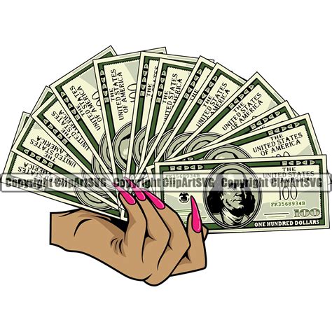 Female Hands Holding Money 100 Hundred Dollar Bill Fan Cash Etsy