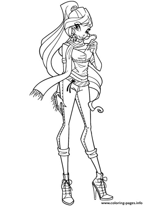Princess bloom is the princess of domino and one of the founding members of the winx club and also the leader of the winx club. Winx Bloom Winx Club Coloring Pages Printable