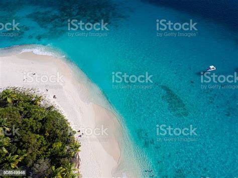 Aerial View Of Sandy Cay British Virgin Islands Stock Photo Download