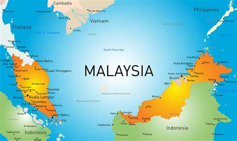Vector Map Of Malaysia Country Custom Designed Illustrations