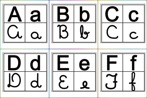 Alfabeto 4 Tipos De Letras Para Imprimir
