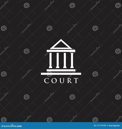 Court Building Logo Design Vector Template Stock Vector Illustration