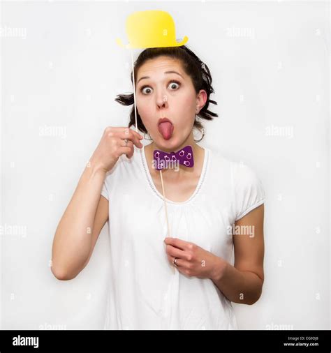 Woman Making Faces Stock Photo Alamy