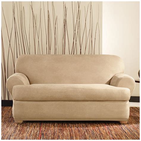 Shop wayfair for all the best sure fit loveseat slipcovers. Sure Fit® Stretch Leather 2-Pc. T-Loveseat Slipcover ...