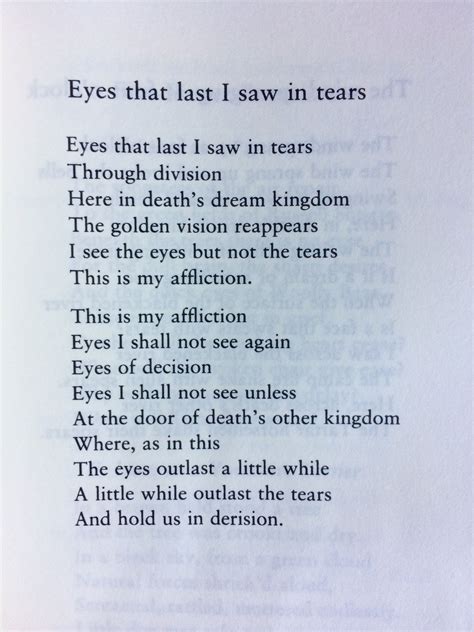Ts Eliot Eyes That Last I Saw In Tears Rhyming Poems