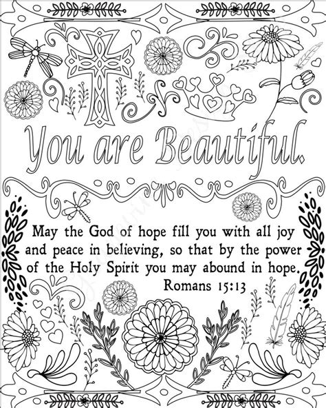 Encouraging Words Bible Verse Coloring Pages Scripture