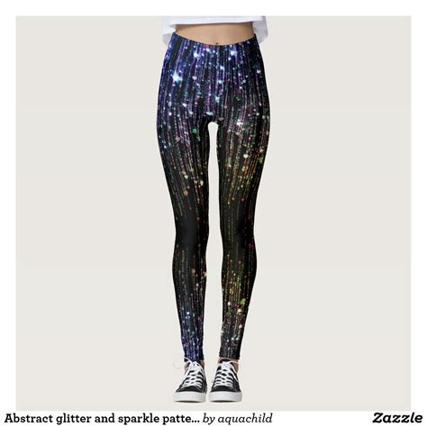 Abstract Glitter And Sparkle Pattern Leggings Pattern Leggings Medium