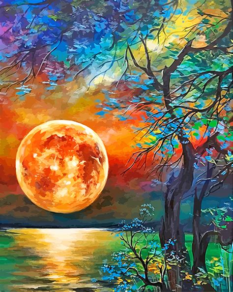 Moon Scenery Paint By Numbers Numeral Paint Kit