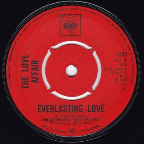 The Love Affair Everlasting Love 7 Record Shop View