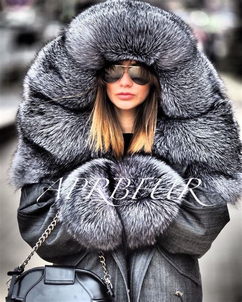 Big Fur Coat Fur Hood Coat Fur Clothing Fur Fashion