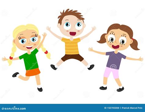 Happy Kids Having Fun Stock Vector Illustration Of Leisure 150705008