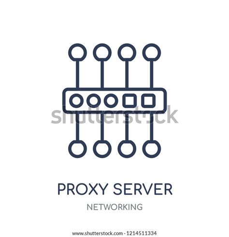 Proxy Server Icon Proxy Server Linear Stock Vector Royalty Free