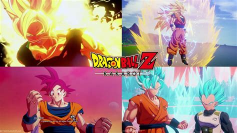Todas Las Transformaciones De Goku En Dragon Ball Z Kakarot Youtube