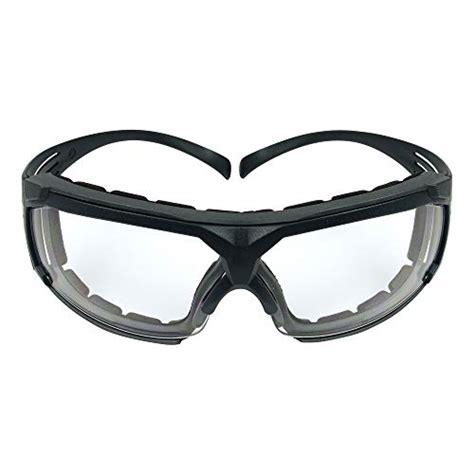 3m Safety Glasses Securefit Ansi Z87 Scotchgard Anti Fog Clear Lens Black Frame Flexible