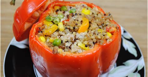 Baguettes And Blush Turkey And Quinoa Stuffed Peppers