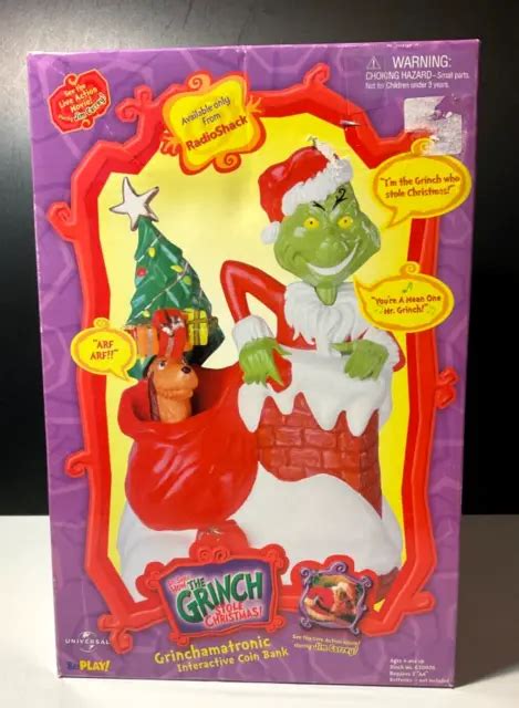 Dr Seuss How The Grinch Stole Christmas Grinchamatronic Interactive Coin Bank 54 98 Picclick