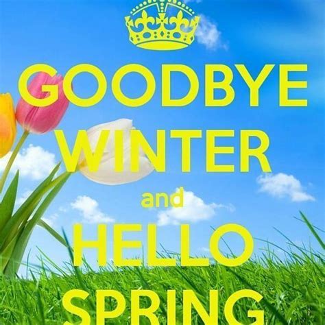Goodbye Winter And Hello Spring Spring Spring Quotes Happy