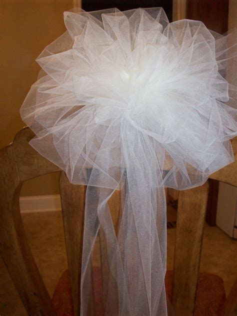 Bow Holder Ideas Tulle Bows For Church Pews Or Chairs Trellis Bows