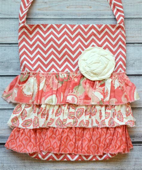 Look At This Zulilyfind Coral Cream Chevron Ruffle Rosette Crossbody Bag By Vintage Rose