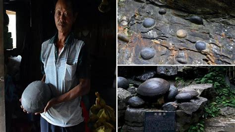 Mysterious Cliff That Lays Egg Shaped Stones Every 30 Years In China
