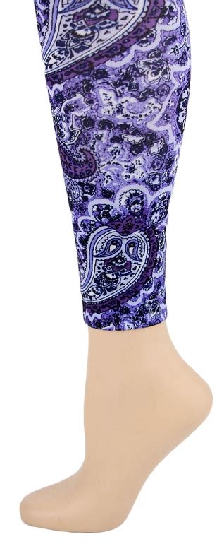 Big Purple Paisley Footless Tights Printed Footless Tights Foot Traffic