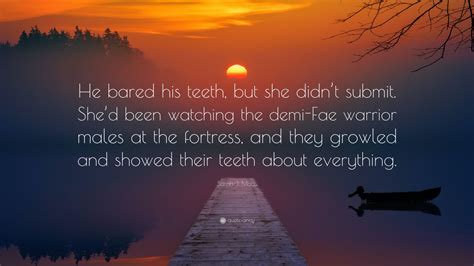 Sarah J Maas Quote He Bared His Teeth But She Didnt Submit Shed Been Watching The Demi