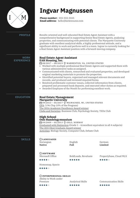 New Real Estate Agent Resume Real Estate Agent Resume Examples In