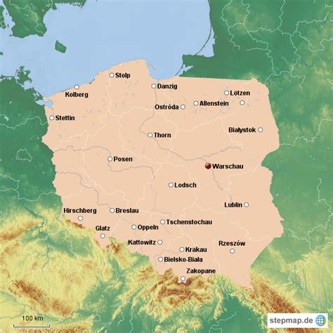 Spanien karte spanien landkarte spanien, karte spanien weltatlas.info primap länderkarten stepmap die 10 größten städte spaniens landkarte für spanien. StepMap - Polen mit Städten - Landkarte für Polen