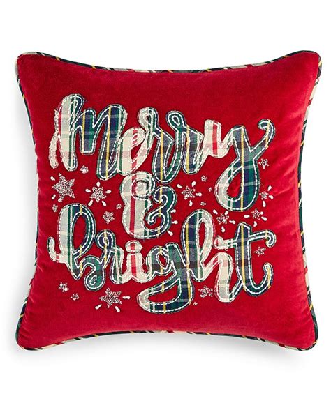 Martha Stewart Collection Merry Bright 18 X 18 Decorative Pillow