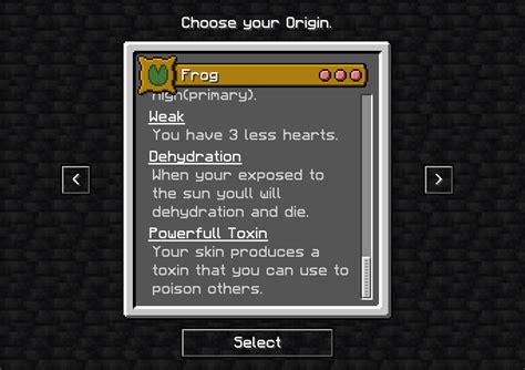 Frog Origin Minecraft Data Pack