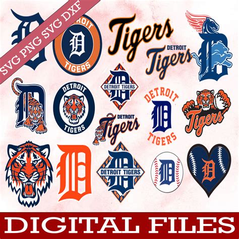 Bundle Files Detroit Tigers Baseball Team Svg Detroit Ti Inspire