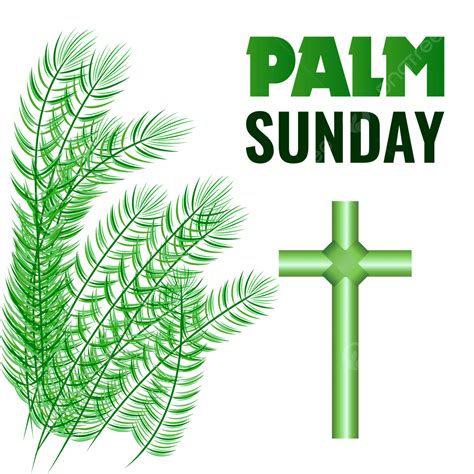 Christian Palm Sunday Vector Design With Leaves Palm Sunday Holiday